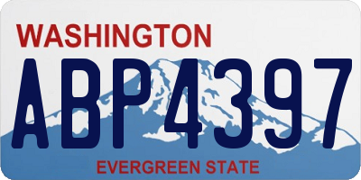 WA license plate ABP4397