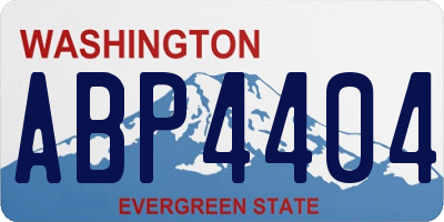 WA license plate ABP4404