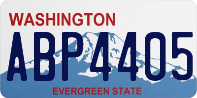 WA license plate ABP4405