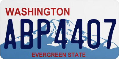 WA license plate ABP4407