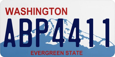 WA license plate ABP4411