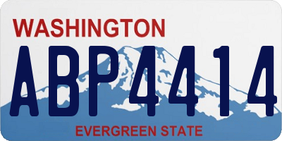 WA license plate ABP4414