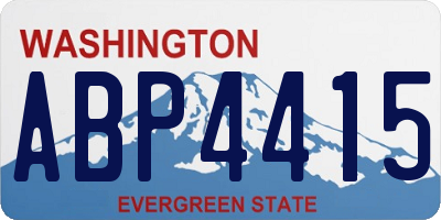 WA license plate ABP4415
