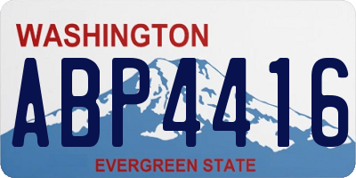 WA license plate ABP4416