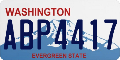 WA license plate ABP4417