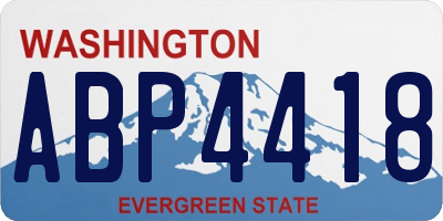 WA license plate ABP4418