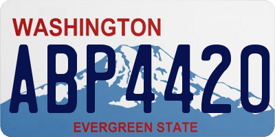 WA license plate ABP4420
