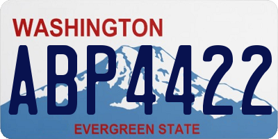 WA license plate ABP4422
