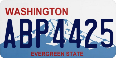 WA license plate ABP4425