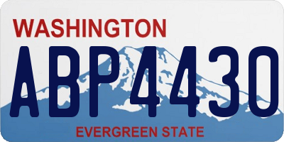 WA license plate ABP4430