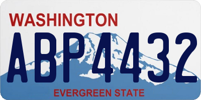 WA license plate ABP4432