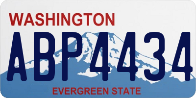 WA license plate ABP4434