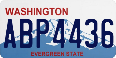 WA license plate ABP4436