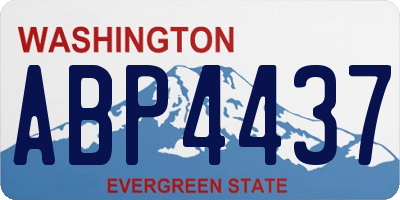 WA license plate ABP4437