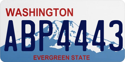 WA license plate ABP4443