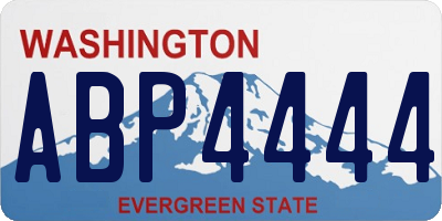 WA license plate ABP4444