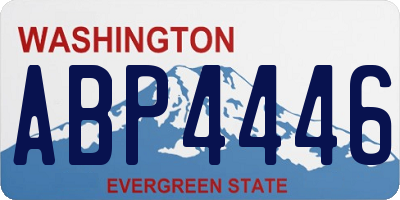 WA license plate ABP4446