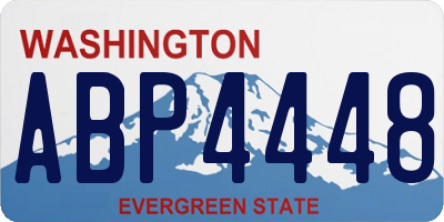 WA license plate ABP4448