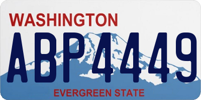 WA license plate ABP4449