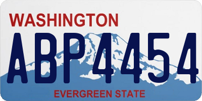 WA license plate ABP4454