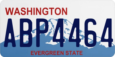 WA license plate ABP4464