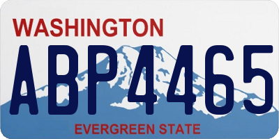 WA license plate ABP4465