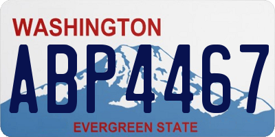 WA license plate ABP4467