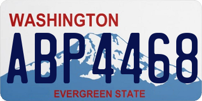 WA license plate ABP4468