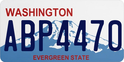 WA license plate ABP4470