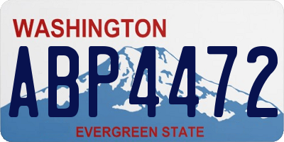 WA license plate ABP4472