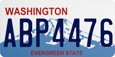 WA license plate ABP4476