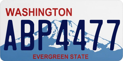 WA license plate ABP4477