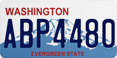 WA license plate ABP4480