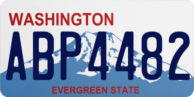 WA license plate ABP4482