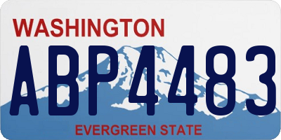 WA license plate ABP4483