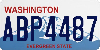 WA license plate ABP4487