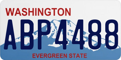 WA license plate ABP4488