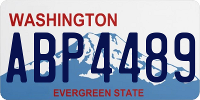WA license plate ABP4489
