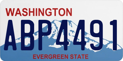 WA license plate ABP4491