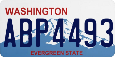 WA license plate ABP4493