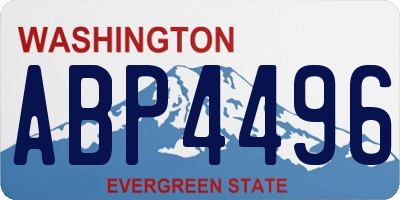 WA license plate ABP4496