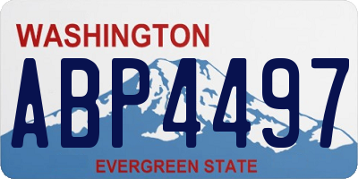 WA license plate ABP4497