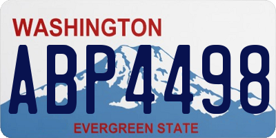 WA license plate ABP4498