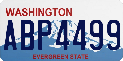 WA license plate ABP4499