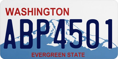 WA license plate ABP4501