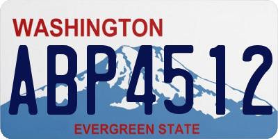 WA license plate ABP4512
