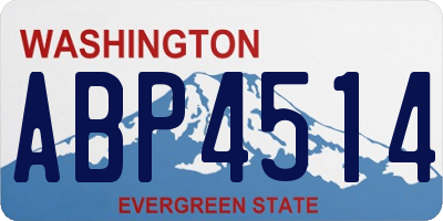 WA license plate ABP4514