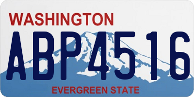 WA license plate ABP4516