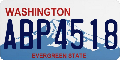WA license plate ABP4518