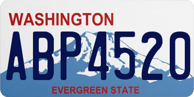 WA license plate ABP4520